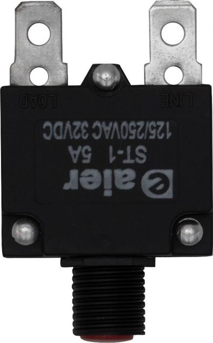 Circuit Breaker - Push Button, 5A, ST-1, 125/250VAC, 32VDC