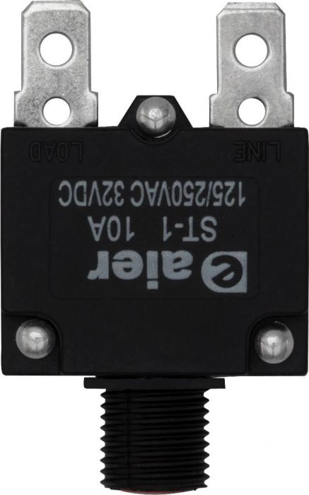 Circuit Breaker - Push Button, 10A, ST-1, 125/250VAC, 32VDC