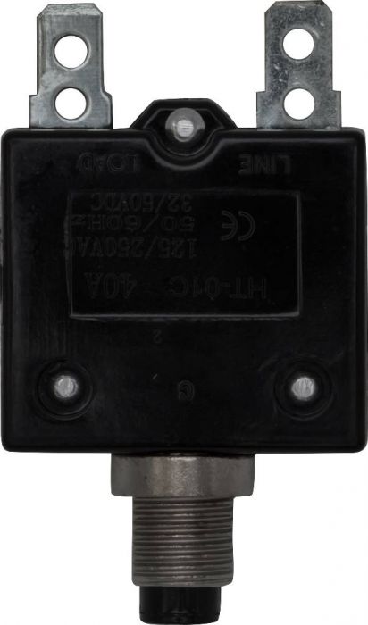 Circuit Breaker - Push Button, 40A, HT-01C, 125/250VAC, 32/50VDC