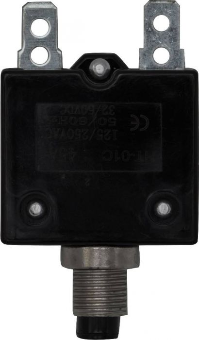Circuit Breaker - Push Button, 45A, HT-01C, 125/250VAC, 32/50VDC