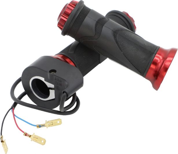 Hand Throttle - Twist Grip, Scooter, Red (Set)