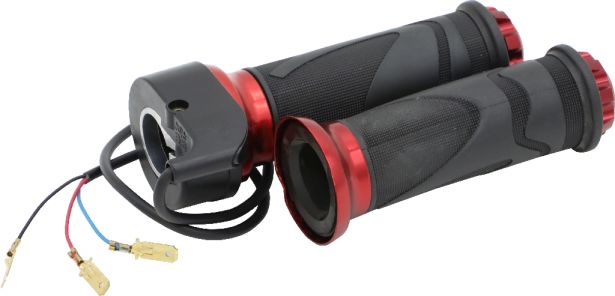 Hand Throttle - Twist Grip, Scooter, Red (Set)