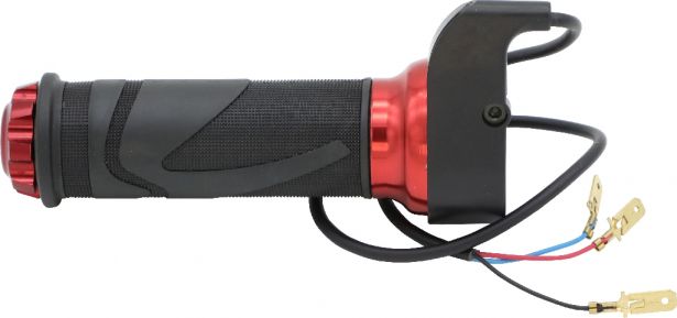 Hand Throttle - Twist Grip, Scooter, Red (Set)