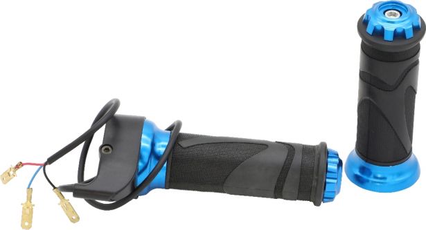 Hand Throttle - Twist Grip, Scooter, Blue (Set)