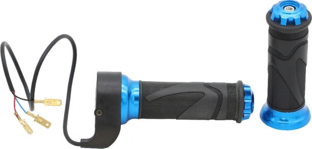 Hand Throttle - Twist Grip, Scooter, Blue (Set)