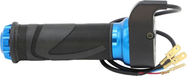 Hand Throttle - Twist Grip, Scooter, Blue (Set)