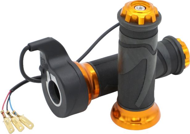 Hand Throttle - Twist Grip, Scooter, Gold (Set)