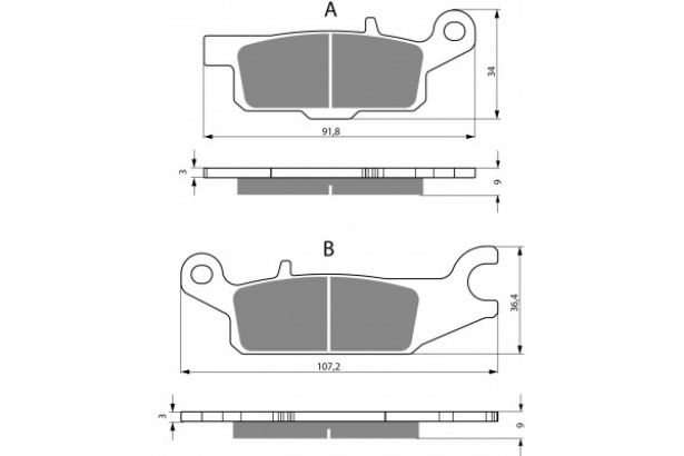 Brake Pads - FA443, FA445, 50cc to 250cc