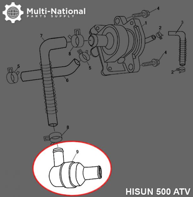 Air Filter Valve Assembly - ATV, Hisun, 500-700cc