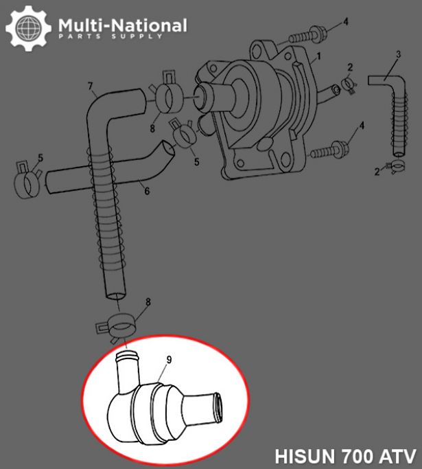 Air Filter Valve Assembly - ATV, Hisun, 500-700cc