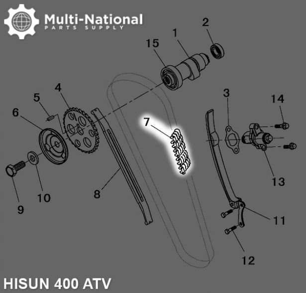 Timing Chain - M7-6.35-112, Hisun, 400-800cc, ATV/UTV