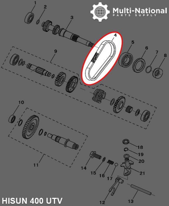 Chain - M9-9.25-34, Hisun, 400-700cc, ATV/UTV