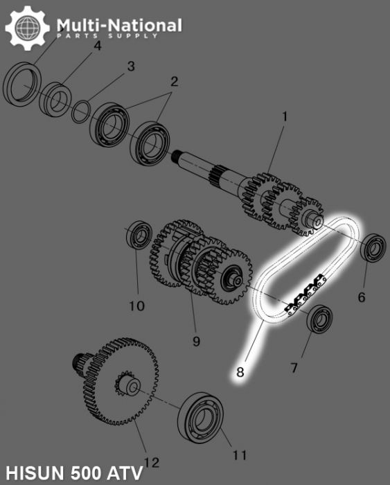 Chain - M9-9.25-34, Hisun, 400-700cc, ATV/UTV