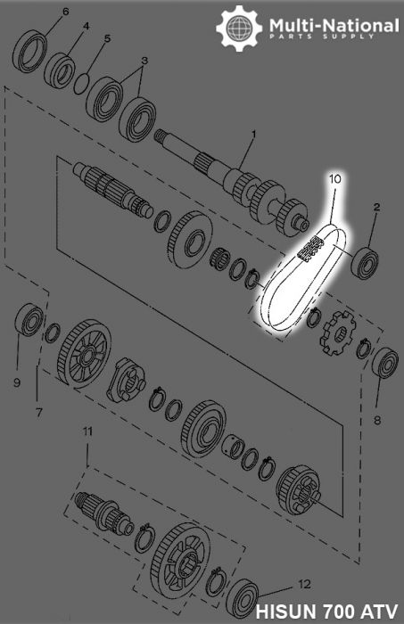 Chain - M9-9.25-34, Hisun, 400-700cc, ATV/UTV