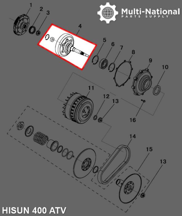 Clutch - Cover, ATV, Yamaha, Hisun, 400cc