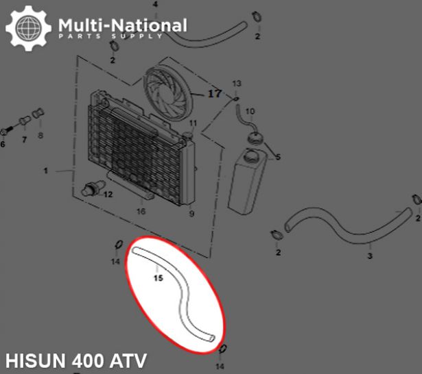 Parking Brake Cable -  115cm, 400cc, 500cc, 700cc, 800cc Hisun