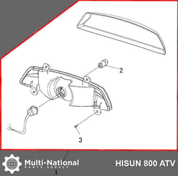 Rear Light - ATV, Hisun, 800cc