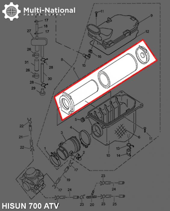 Air Filter - 400cc, 500cc, 700cc, Hisun