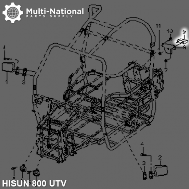 License Plate Lamp - Hisun, 800cc, ATV/UTV