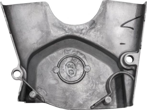 Engine Cover - 50cc to 160cc, Automatic, Left Back, Black