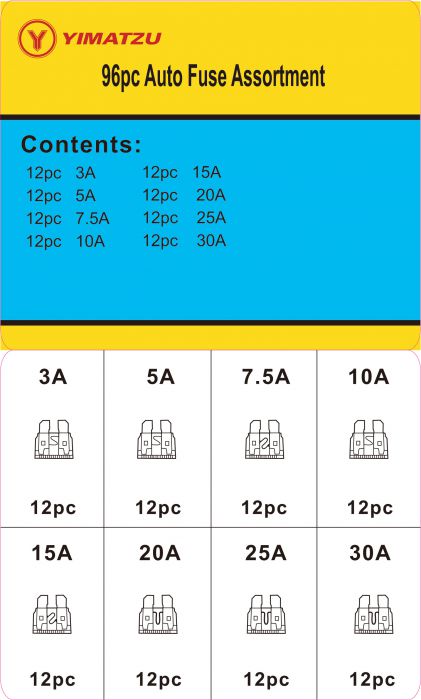 Fuse Kit - AUTO Fuse Assortment (96pcs)