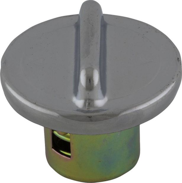 Fuel Tank Cap - Metal, Chrome