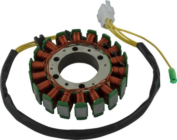 Stator - Magneto Coil, 18 Coils, 3 Wires, Honda, CF Moto, Hammerhead, Baja, 172MM, GY6, 250cc