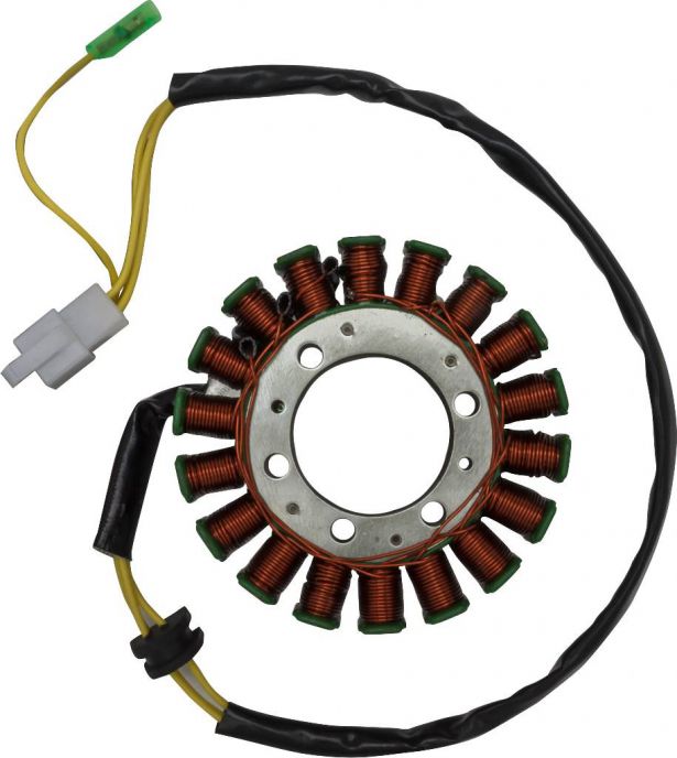 Stator - Magneto Coil, 18 Coils, 3 Wires, Honda, CF Moto, Hammerhead, Baja, 172MM, GY6, 250cc