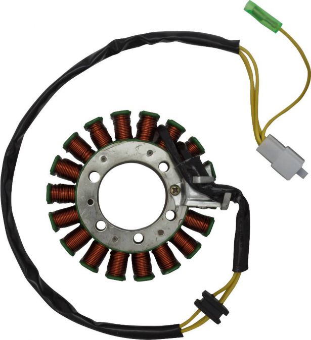 Stator - Magneto Coil, 18 Coils, 3 Wires, Honda, CF Moto 