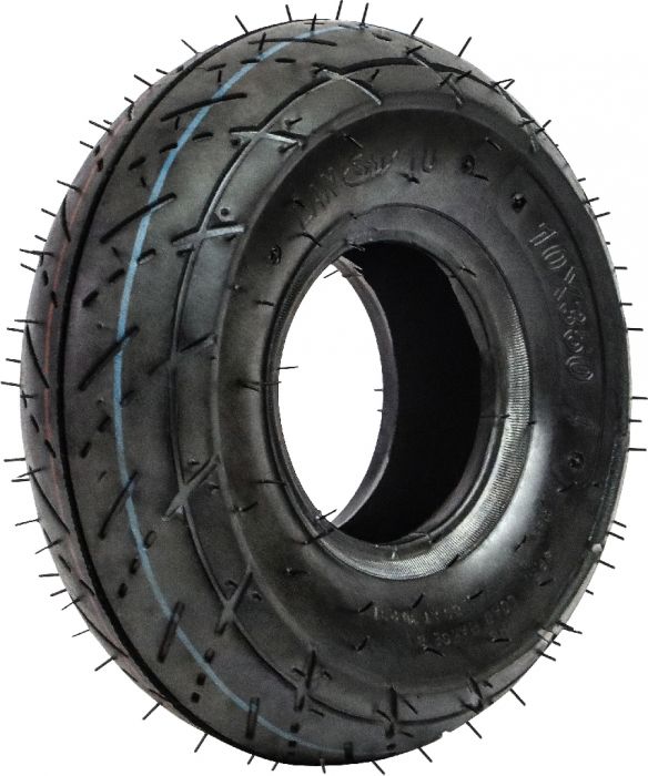 Tire - 10x3.50-4, Pocket Bike, Tubeless, Street Tread