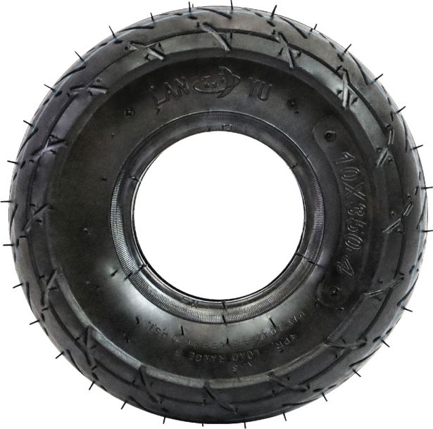 Tire - 10x3.50-4, Pocket Bike, Tubeless, Street Tread
