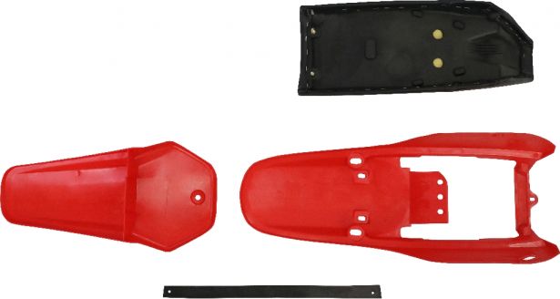 Plastic Set - Body & Seat, Yamaha PW80, Dirt Bike, Red, 3pc