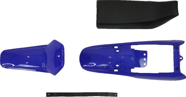 Plastic Set - Body & Seat, Yamaha PW80, Dirt Bike, Blue, 3pc