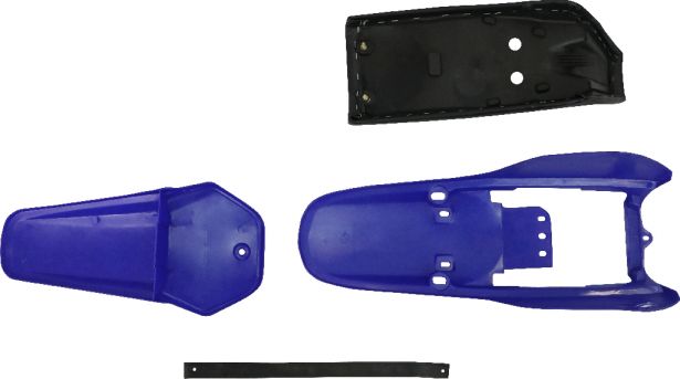 Plastic Set - Body & Seat, Yamaha PW80, Dirt Bike, Blue, 3pc