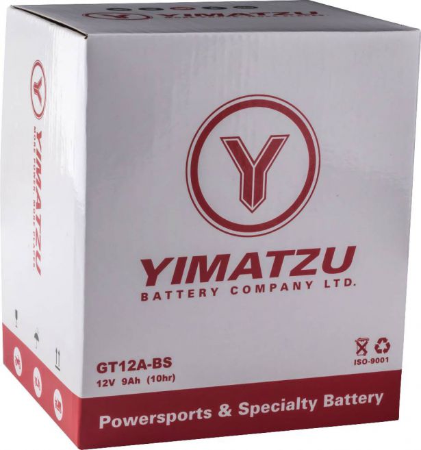 Battery - GT12A-BS Yimatzu, AGM, Maintenance Free