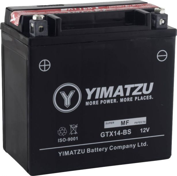 Battery - GTX14-BS Yimatzu, AGM, Maintenance Free