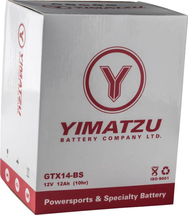 Battery - GTX14-BS Yimatzu, AGM, Maintenance Free