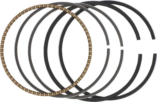 Piston Rings - Top, Second, Oil, 75mm, 250cc, ATV, Jianshe, Baja