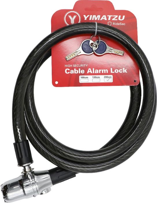 Lock -  Heavy Duty Cable Lock, Alarm, 200cm / 79in