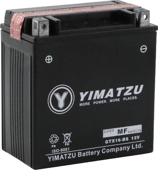 Battery - GTX16-BS Yimatzu, AGM, Maintenance Free