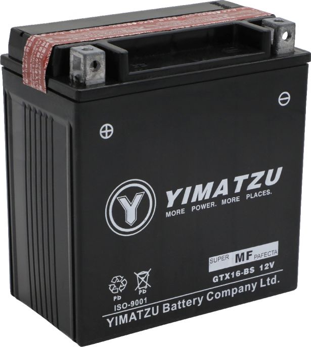 Battery - GTX16-BS Yimatzu, AGM, Maintenance Free