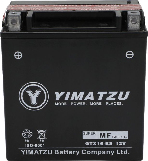 Battery - GTX16-BS Yimatzu, AGM, Maintenance Free