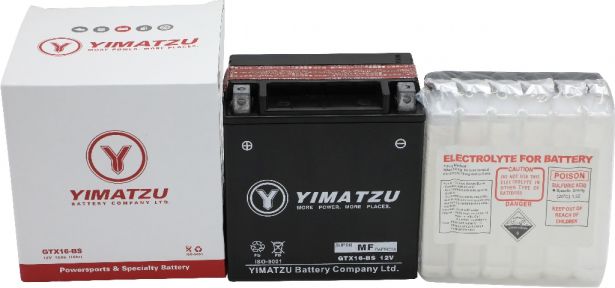 Battery - GTX16-BS Yimatzu, AGM, Maintenance Free