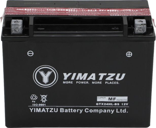 Battery - GTX24HL-BS Yimatzu, AGM, Maintenance Free