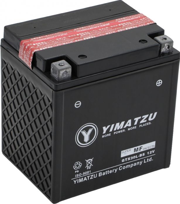 Battery - GTX30L-BS Yimatzu, AGM, Maintenance Free