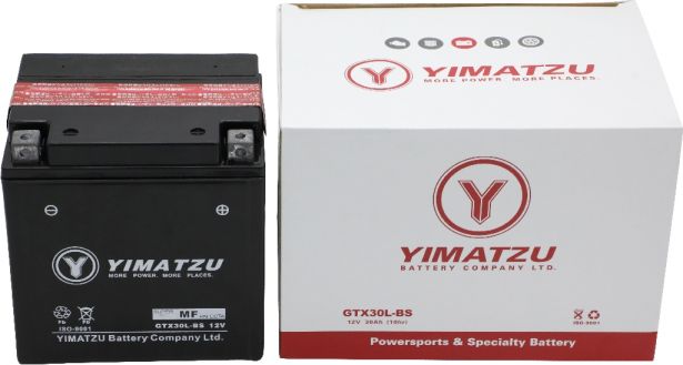 Battery - GTX30L-BS Yimatzu, AGM, Maintenance Free