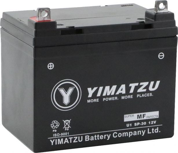 Battery - U1 SP-30 Yimatzu, AGM, Maintenance Free