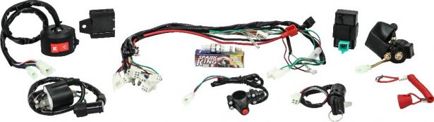 Universal Wiring Harness - 50cc to 125cc ATV, Go Kart, Dune Buggy