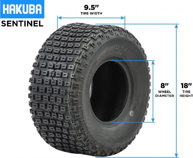 Tire - Hakuba Sentinel Offroad, 18x9.5-8, 4 Ply, ATV