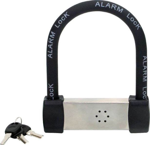 Lock - 18mm U-lock, 230x180x35, Alarm, Black